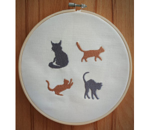 Stickserie - Katze Silhouette Vol. 2